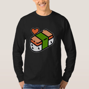 Spam Musubi Food Instruction Diagram Japans Hawa T-shirt