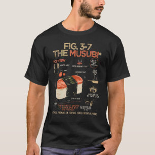 Spam Musubi Voedsel Instructie Diagram Japans Hawa T-shirt