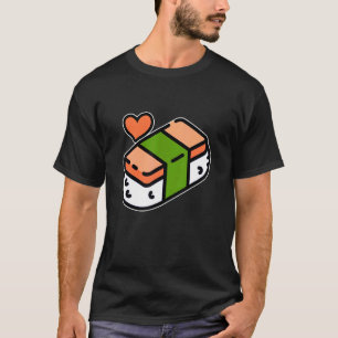 Spam Musubi Voedsel Instructie Diagram Japanse Haw T-shirt