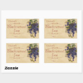 Spam of conservenindustrie met zwarte bessen rechthoekige sticker (Vel)