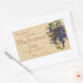 Spam of conservenindustrie met zwarte bessen rechthoekige sticker (Envelop)