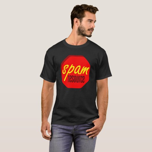 Spam Resource afgerond stopteken T-shirt (Voorkant volledig)