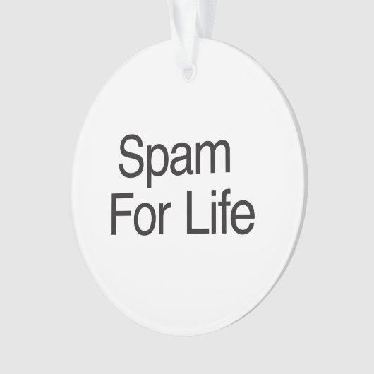 Spam voor het Leven Ornament (voorkant)