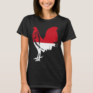 Spamkippen Indonesië Indonesische vlag gafrooster  T-shirt