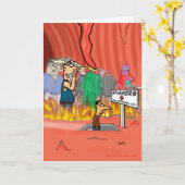 Spammer in Hell Cartoon - Grappige Verjaardag Kaart (Gele Bloem)