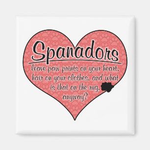 Spanador Paw Prints Dog Humor Magneet