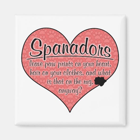 Spanador Paw Prints Hondenhumor Magneet (Voorkant)