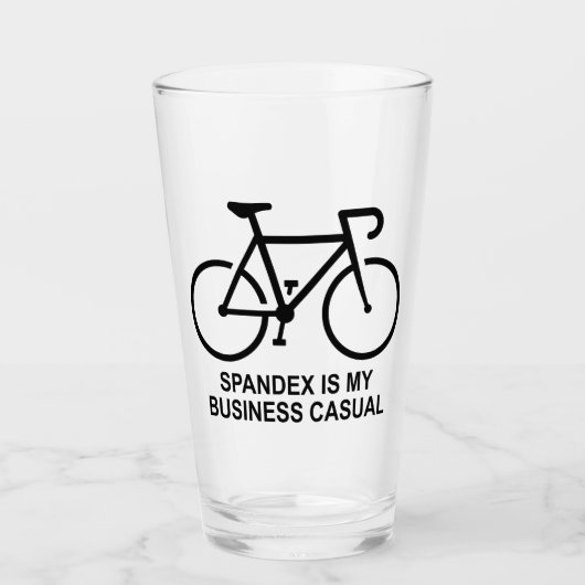 Spandex Is Mijn Zakelijke Fietsondergoed Glas (Voorkant)
