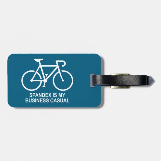 Spandex Is Mijn Zakelijke Fietstenue Bagagelabel (Achterkant horizontaal)