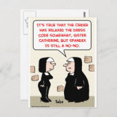 spandex nuns no-no jurk code briefkaart (Voorkant / Achterkant)