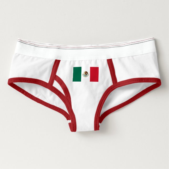 Spandex vrouwen ondergoed met Mexicaanse vlag (Voorkant)