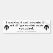 Spandlopen Bumpersticker (Voorkant)