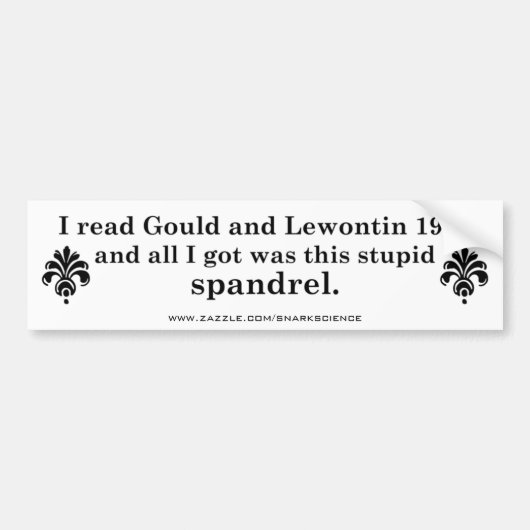 Spandlopen Bumpersticker (Voorkant)