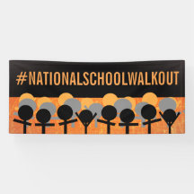 Spandoek Nationale Schooldemonstratie voor Wapenwe