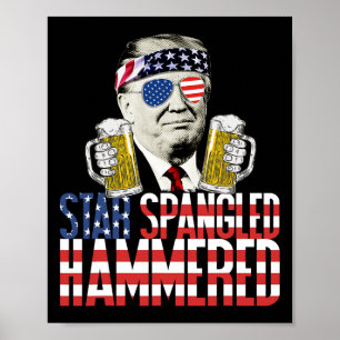 Spangled Hammered President Donald Trump Bierliefd Poster