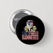 Spangled Hammered President Donald Trump Bierliefd Ronde Button 5,7 Cm (Voorkant /achterkant)
