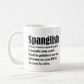 Spanglish Funny Definition Spaans Engels Koffiemok (Links)