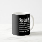 Spanglish Funny Definition Spaans Engels Koffiemok (Voorkant rechts)
