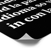 Spanglish Funny Definition Spaans Engels Poster (Hoek)