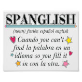 Spanglish Poster (Voorkant)