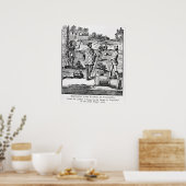 Spaniard Bartering met inwoners van Patagonia Poster (Keuken)