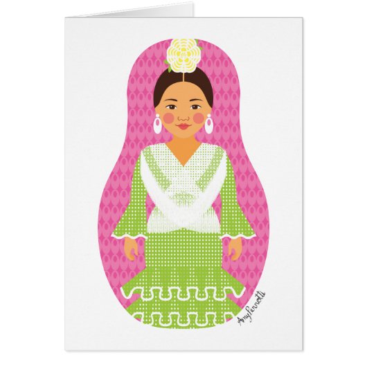 Spaniard Matryoshka Kaart (Voorkant)