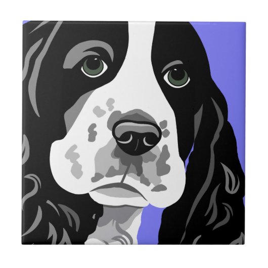 Spaniel Art Tegeltje (Voorkant)