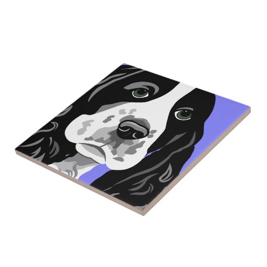 Spaniel Art Tegeltje (Zijkant)