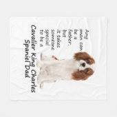Spaniel Dad Fleece Blanket (Voorkant (Horizontaal))
