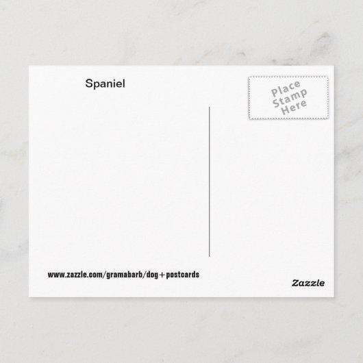 Spaniel Dog Briefkaart (Achterkant)