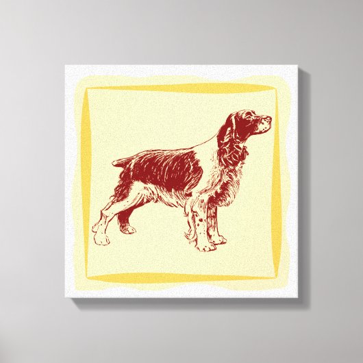 Spaniel Dog Canvas Afdruk (Voorkant)