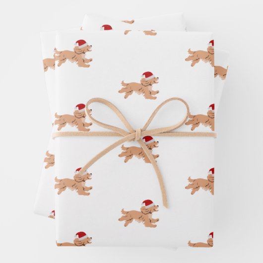 Spaniel Dog Christmas  Inpakpapier Vel (In situ)