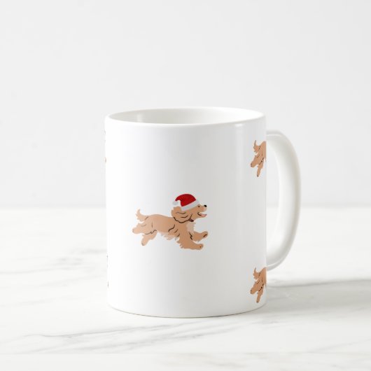 Spaniel Dog Christmas Mug  Koffiemok (Voorkant rechts)