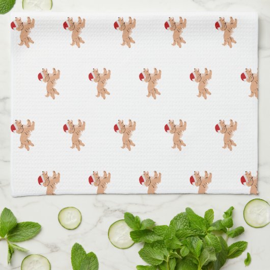 Spaniel Dog Christmas Theedoek (Gevouwen)