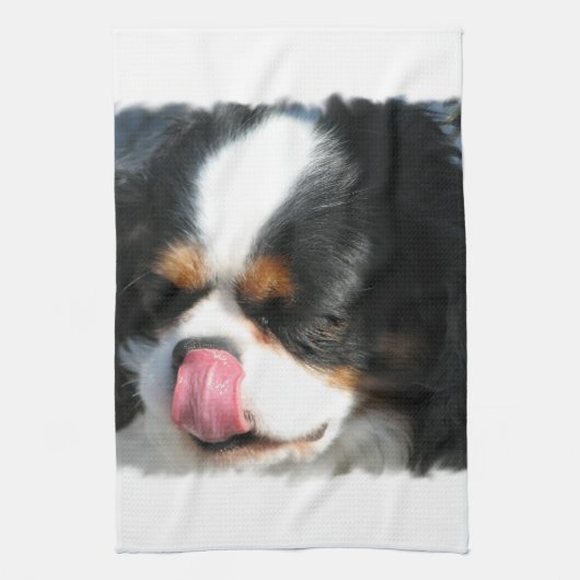 Spaniel Dog Kitchen Towel Theedoek (Verticaal)