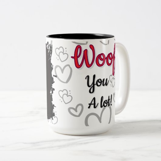 Spaniel dog love mug  tweekleurige koffiemok (Voorkant rechts)