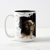 Spaniel dog love mug  tweekleurige koffiemok (Links)