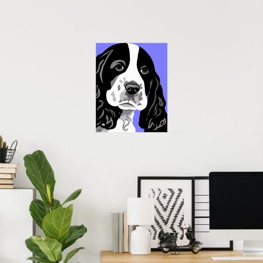 Spaniel Dog Print (Thuiskantoor)