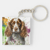 Spaniel Dog Sleutelhanger (Achterkant)