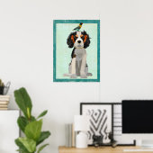 SPANIEL- EN BIRD-kunst Poster (Thuiskantoor)