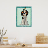 SPANIEL- EN BIRD-kunst Poster (Keuken)