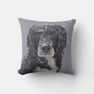 Spaniel hond gemengd huisdier portret kussen