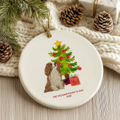 Spaniel Hond Gepersonaliseerde Kerstmis Keramisch Ornament