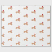 Spaniel hond kerst  cadeaupapier (Vlak)