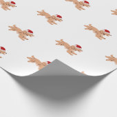 Spaniel hond kerst cadeaupapier (Hoek)