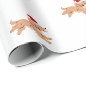 Spaniel hond kerst  cadeaupapier (Rol Hoek)
