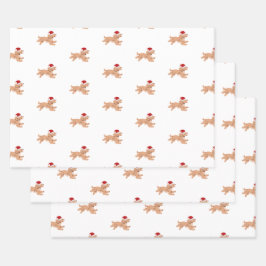 Spaniel Hond Kerstmis Inpakpapier Vel