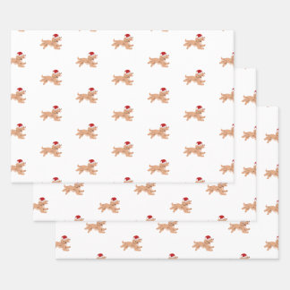 Spaniel Hond Kerstmis Inpakpapier Vel