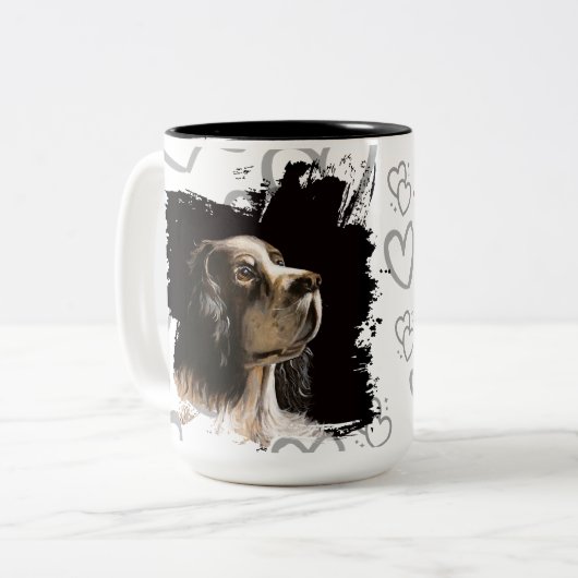 Spaniel hond liefde mok (Voorkant links)