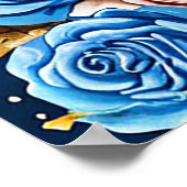 Spaniel hond viert verjaardag met taart poster (Hoek)